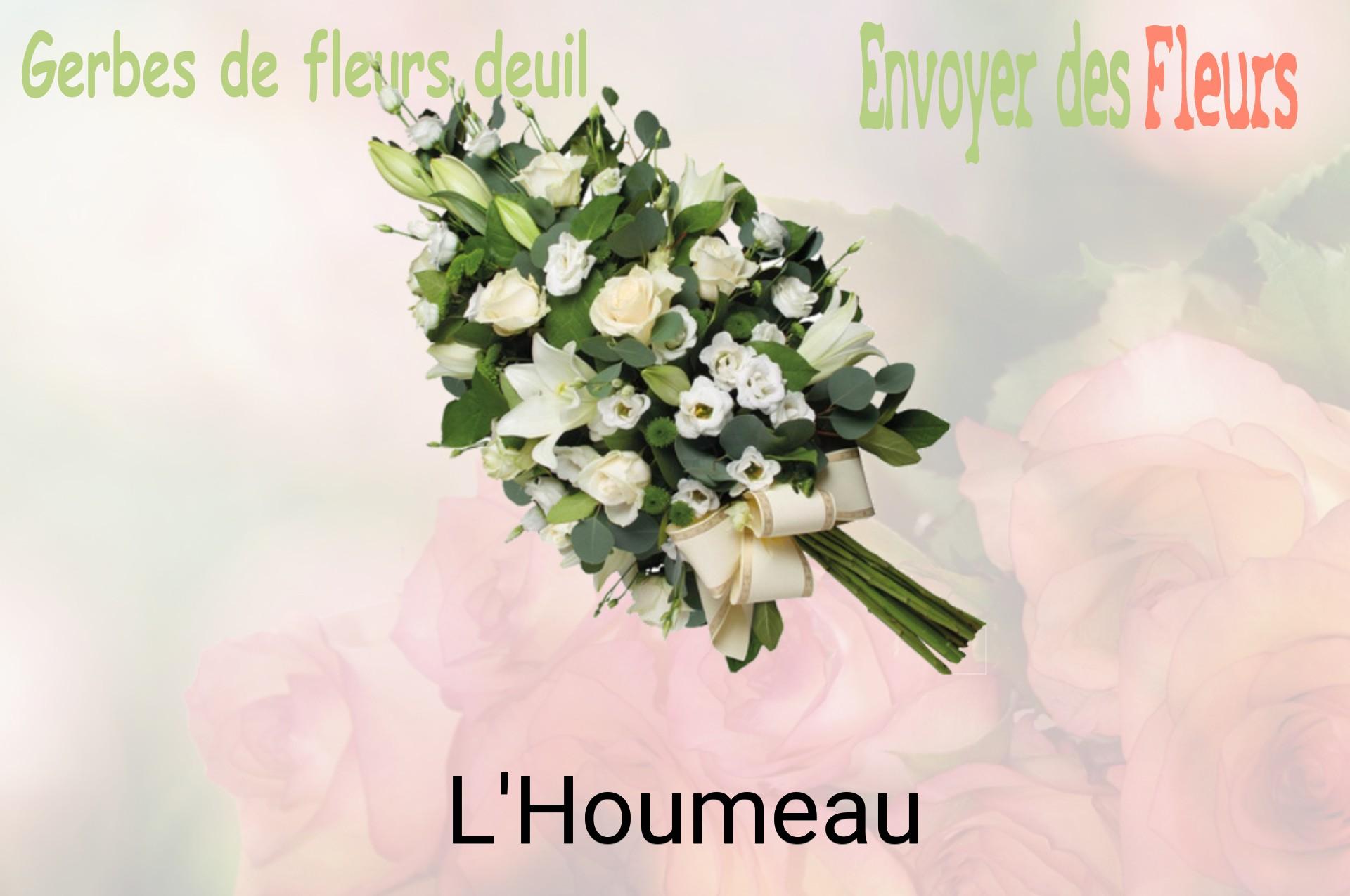 Gerbe de fleurs de deuil livrée à L'Houmeau